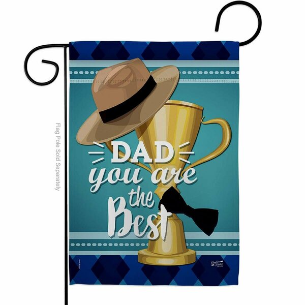 Patio Trasero Dad You are the Best Family Father Day 13 x 18.5 in. Double-Sided  Vertical Garden Flags for PA3902619